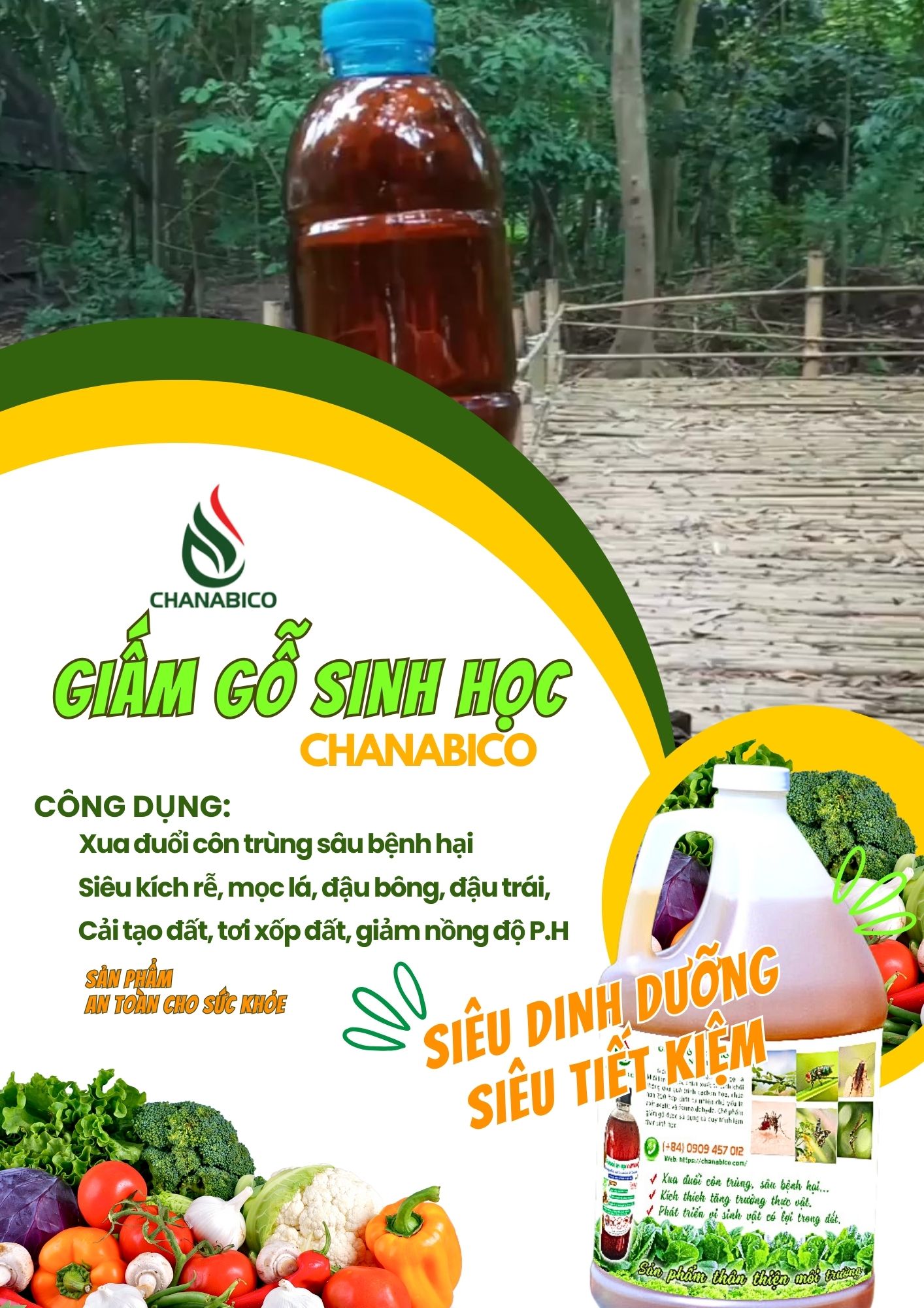 CHANABICO Wood Vinegar - Giấm gỗ sinh học Trừ Nấm Bệnh